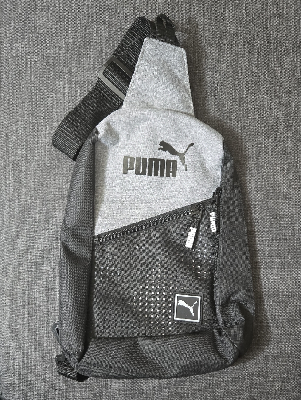 Puma Evercat Sidewall Sling Bag Heather Gray & Black